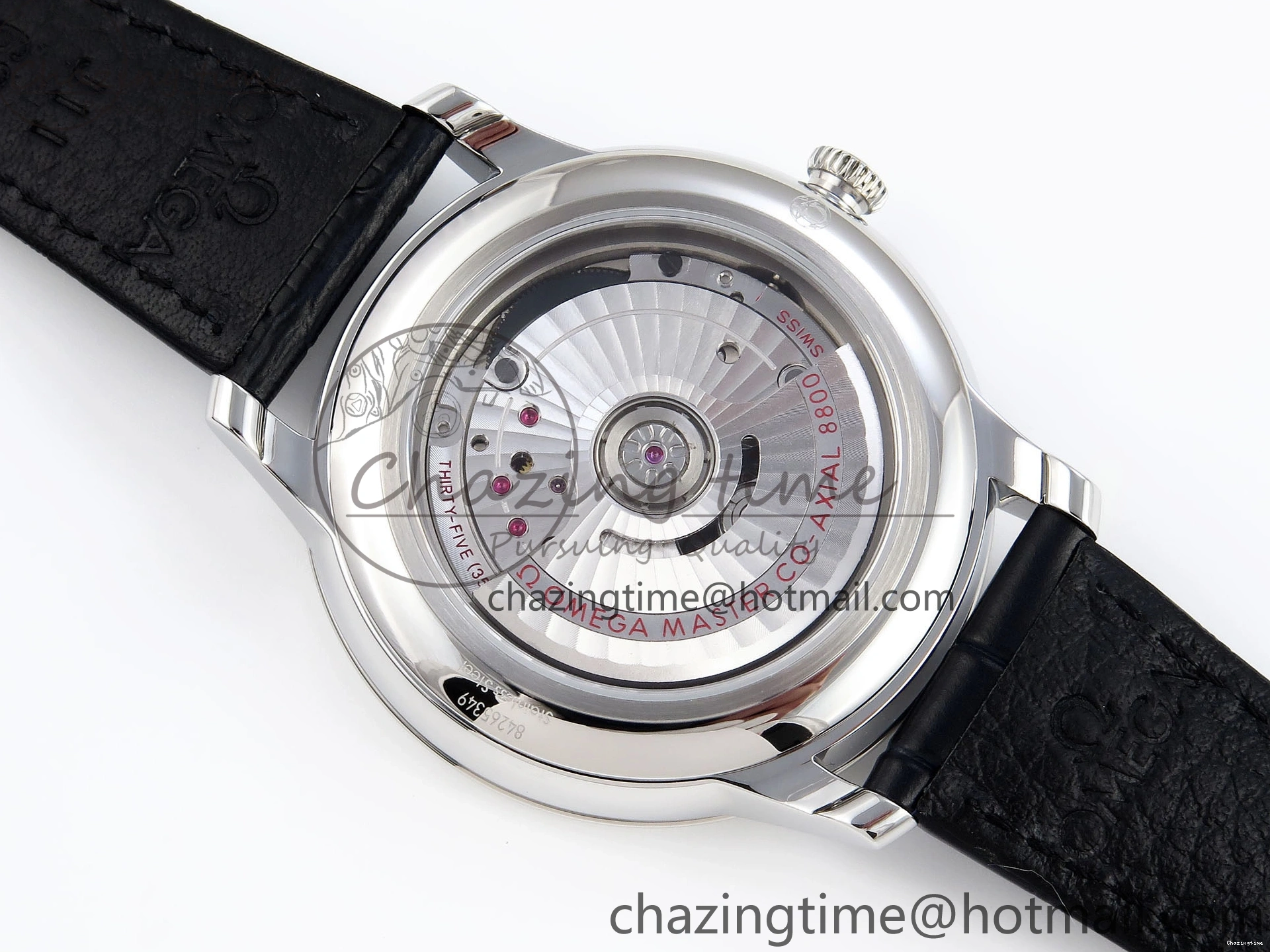 0325 ZipUp De Ville Date SS MKF 1:1 Best Edition White Dial Roman Marker on Black Leather Strap A 7741